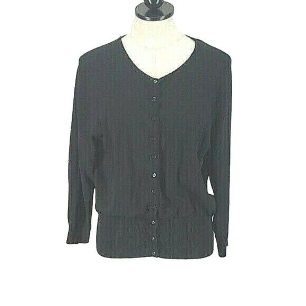 Olivia & Grace‎ Button Up black XL Sweater cardigan